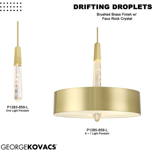 Drifting Droplets LED Coal Pan Pendant Ceiling Light
